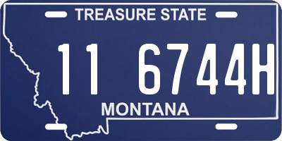 MT license plate 116744H