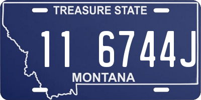 MT license plate 116744J