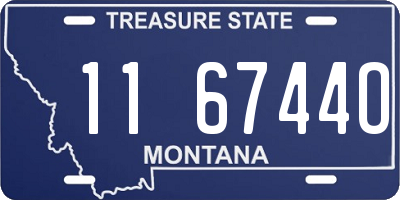 MT license plate 116744O