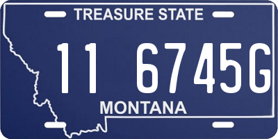 MT license plate 116745G