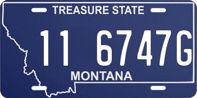 MT license plate 116747G