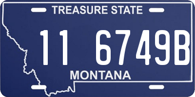 MT license plate 116749B