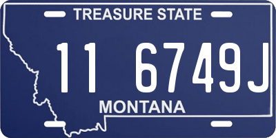 MT license plate 116749J