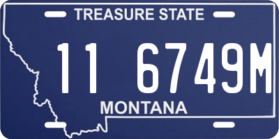 MT license plate 116749M