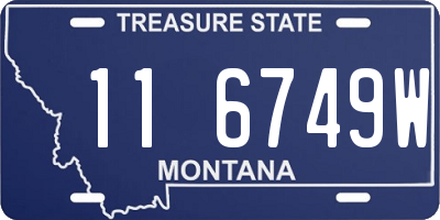 MT license plate 116749W