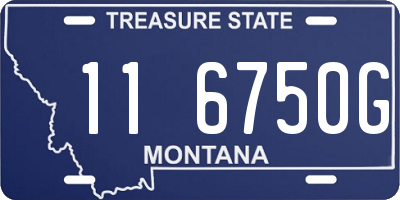 MT license plate 116750G