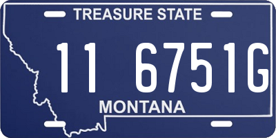 MT license plate 116751G