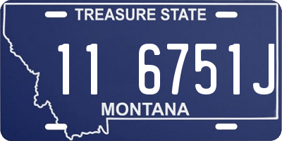 MT license plate 116751J