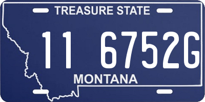MT license plate 116752G