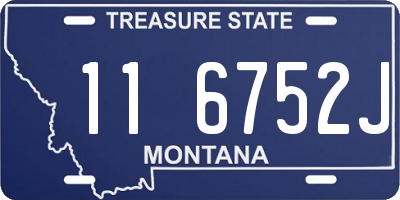 MT license plate 116752J