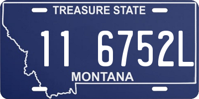 MT license plate 116752L