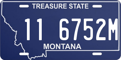 MT license plate 116752M