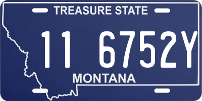 MT license plate 116752Y