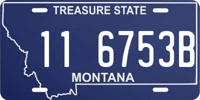 MT license plate 116753B