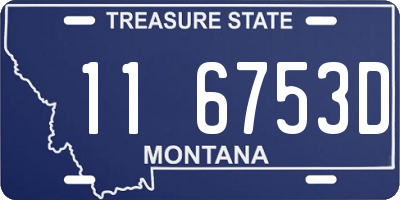 MT license plate 116753D