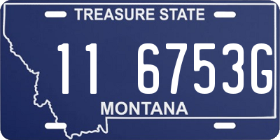 MT license plate 116753G