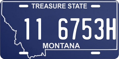 MT license plate 116753H