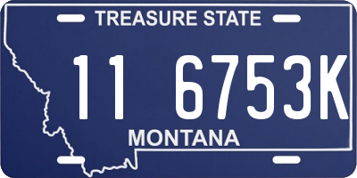 MT license plate 116753K