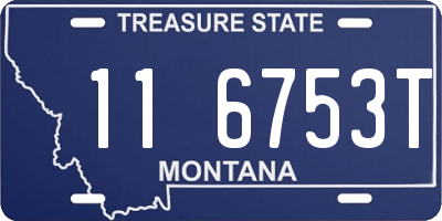 MT license plate 116753T