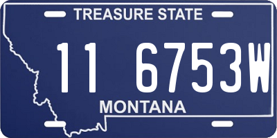MT license plate 116753W