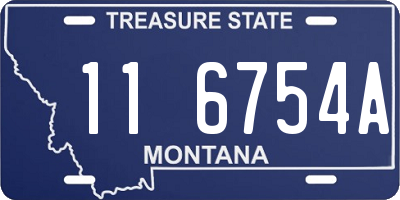 MT license plate 116754A