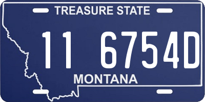 MT license plate 116754D