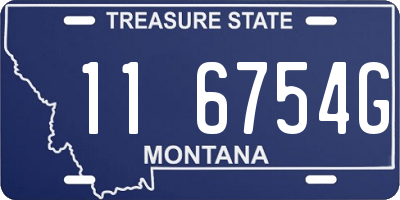MT license plate 116754G