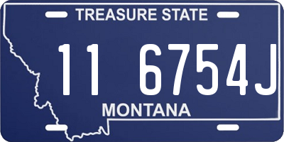 MT license plate 116754J