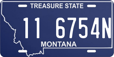MT license plate 116754N