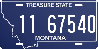 MT license plate 116754O