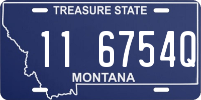 MT license plate 116754Q