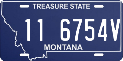 MT license plate 116754V