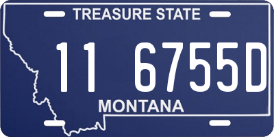 MT license plate 116755D