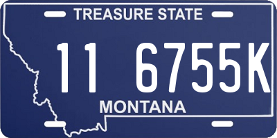 MT license plate 116755K