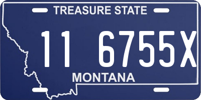 MT license plate 116755X