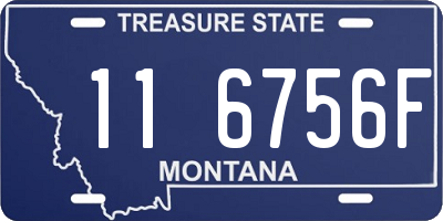 MT license plate 116756F