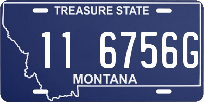 MT license plate 116756G