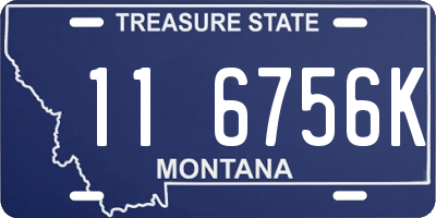 MT license plate 116756K