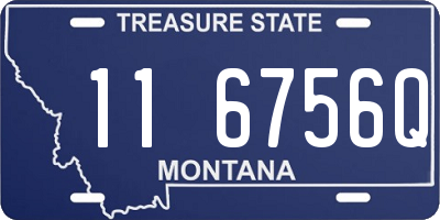 MT license plate 116756Q