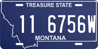 MT license plate 116756W