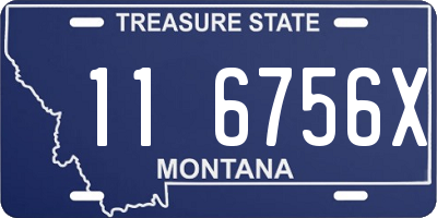 MT license plate 116756X