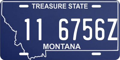 MT license plate 116756Z