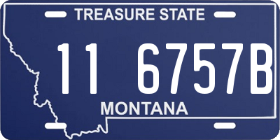 MT license plate 116757B