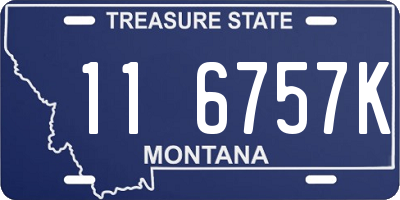 MT license plate 116757K