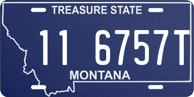 MT license plate 116757T