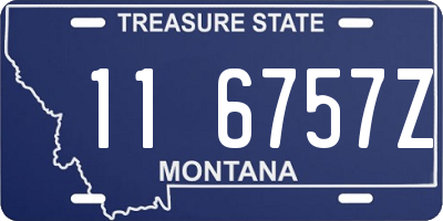 MT license plate 116757Z