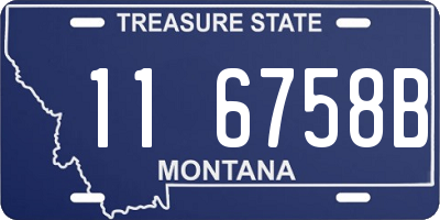 MT license plate 116758B
