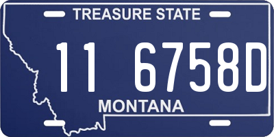 MT license plate 116758D