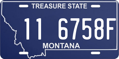 MT license plate 116758F