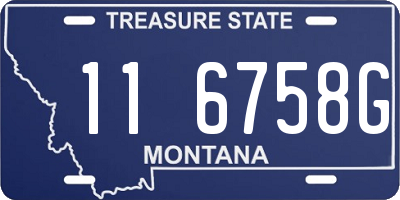 MT license plate 116758G
